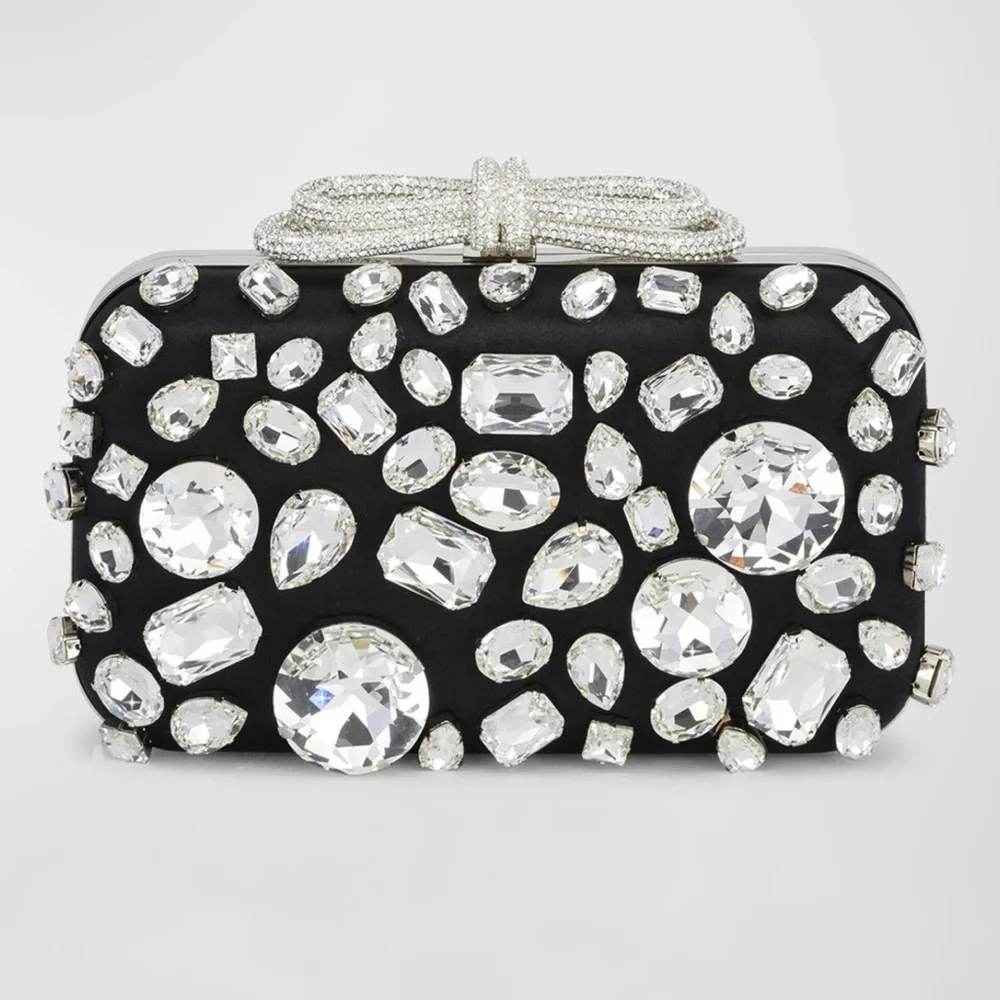 MACH & MACH
Bow Strass Satin Clutch Bag - Picture 3 of 16